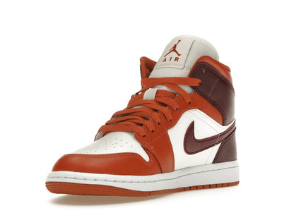 Jordan 1 Mid Dusty Peach Night Maroon (Women's)