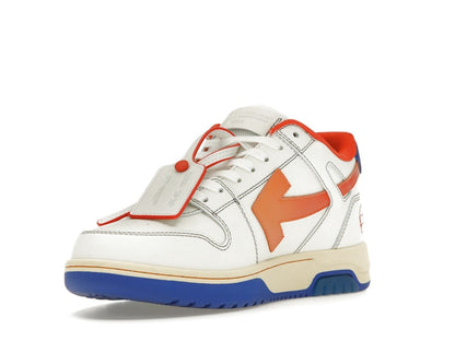 OFF-WHITE Out Of Office OOO Low Tops White Orange Blue Contrast Stitching