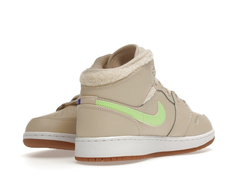 Jordan 1 Mid Utility Fleece Pearl White (GS)