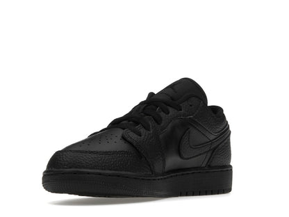 Jordan 1 Low Tumbled Leather Black (GS)