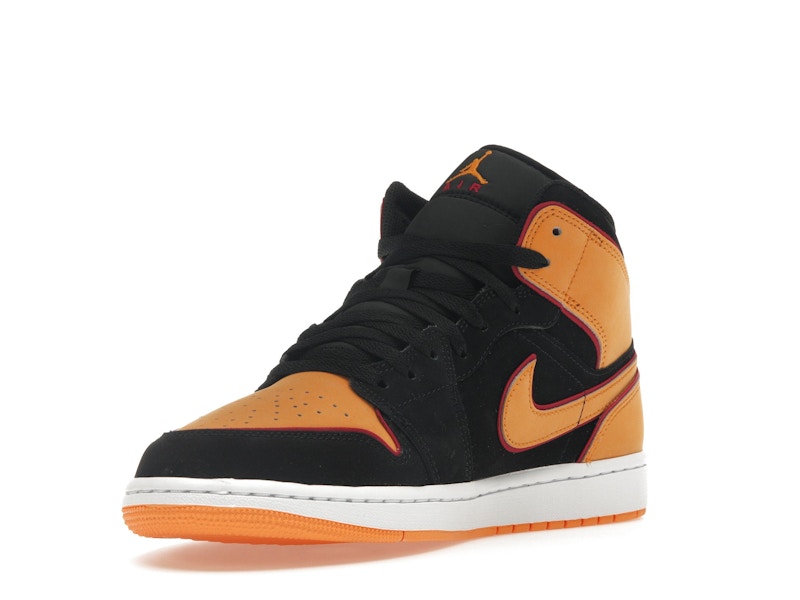 Jordan 1 Mid Fat Tongue Black Orange