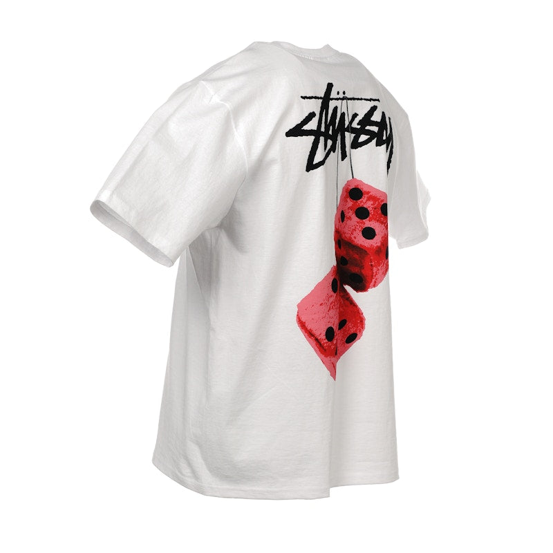 Stussy Fuzzy Dice Tee White