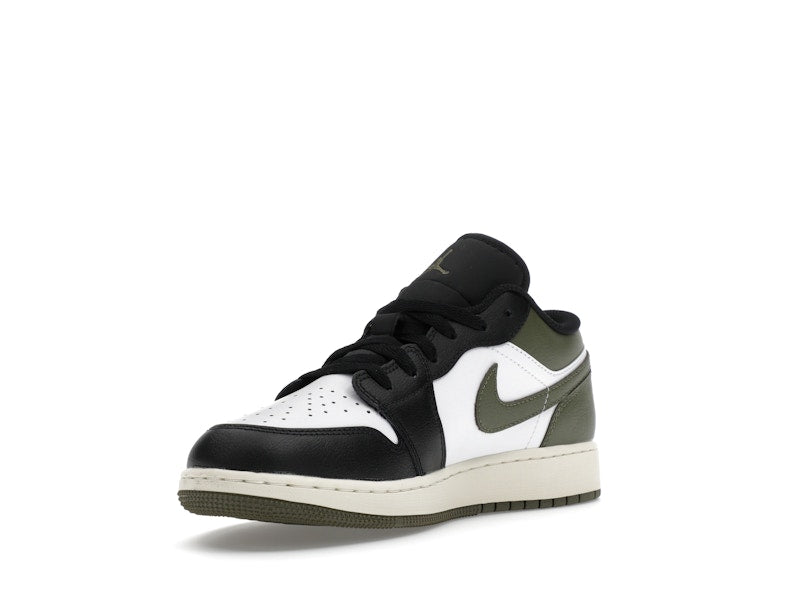 Jordan 1 Low Black Toe Medium Olive (GS)