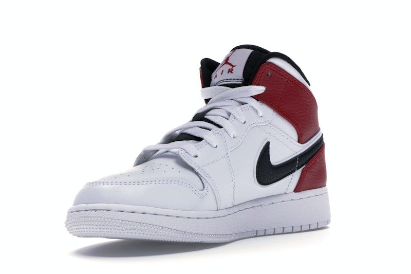 Jordan 1 Mid White Black Gym Red (GS)