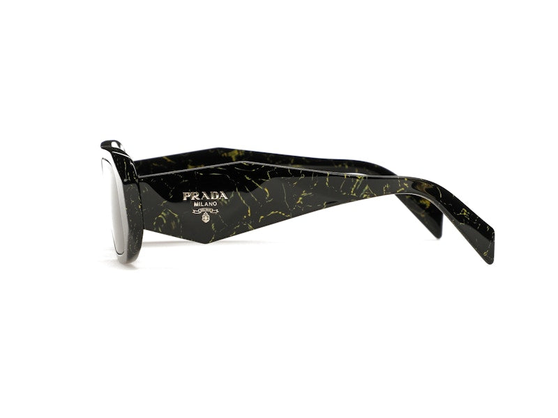 Prada Sunglasses PR 17WSF Black/Yellow Marble/Dark Brown (PR17WSF-19D01T-51)