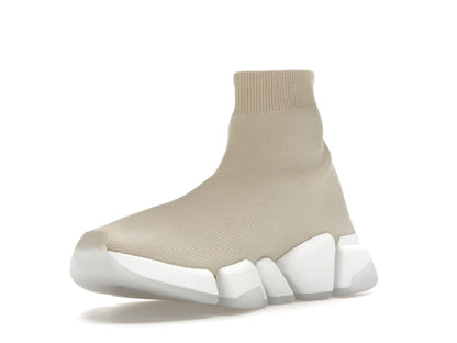Balenciaga Speed 2.0 Recycled Sole Transparent Sole Beige