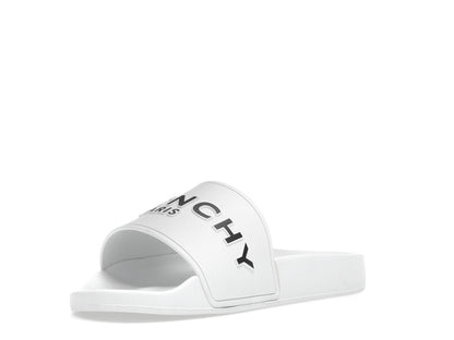 Givenchy Paris Flat Sandals White Black