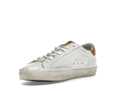 Golden Goose Super-Star White Grey Brown Heel Tab