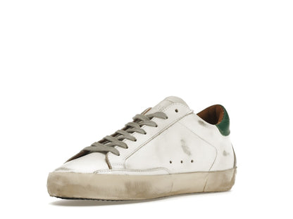 Golden Goose Super-Star White Green Grey Suede Patch