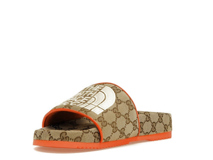 Gucci x The North Face GG Slide Orange Beige Ebony Original GG Canvas