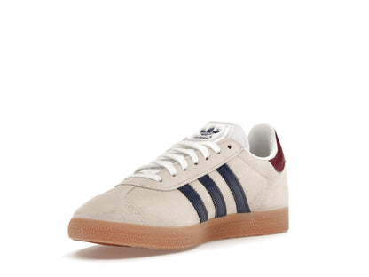 adidas Gazelle Beige Dark Blue Collegiate Burgundy
