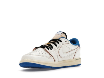 Jordan 1 Retro Low OG SP Fragment x Travis Scott Sail Military Blue (PS)