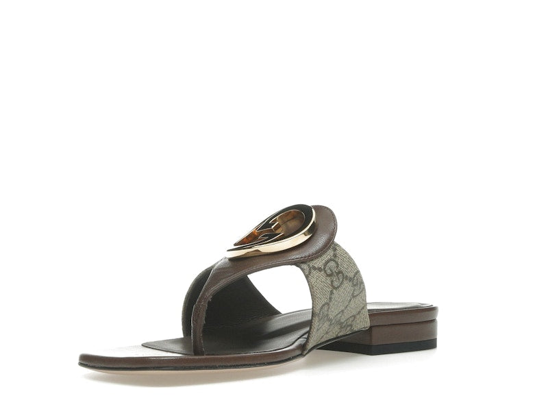Gucci Blondie Thong Canvas Sandals Ebony (Women's)