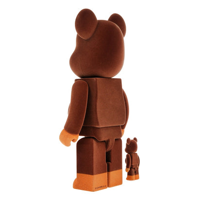 Bearbrick x Bape Baby Milo Flocky Ver. 100% & 400% Set