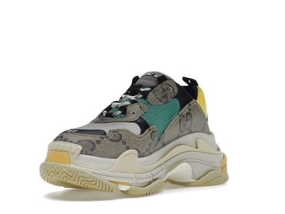 Gucci x Balenciaga The Hacker Project Triple S Beige Green Yellow