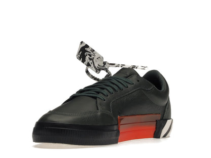 OFF-WHITE Vulc Low Dark Green Leather