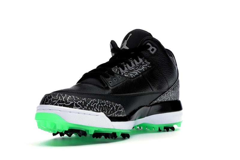 Jordan 3 Retro Golf Black Green Glow