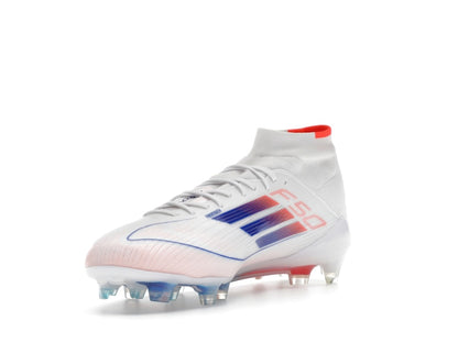 adidas F50 Elite Mid FG Cloud White Lucid Blue Solar Red (Women's)