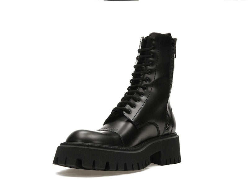 Balenciaga Tractor 20mm Zip Up Boot Black