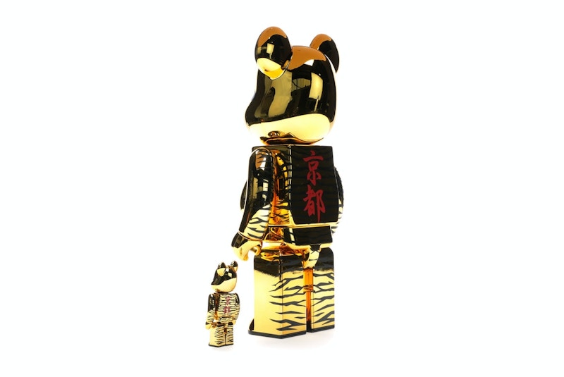 Bearbrick x Tyga x Hajime Sorayama 100% & 400% Set Gold