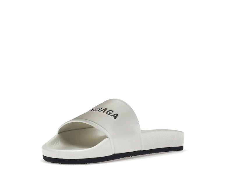 Balenciaga Pool Slide White Black (Women's)