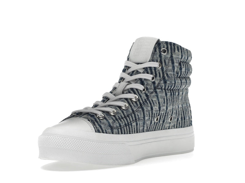 Givenchy City High Top In 4G Denim Blue White