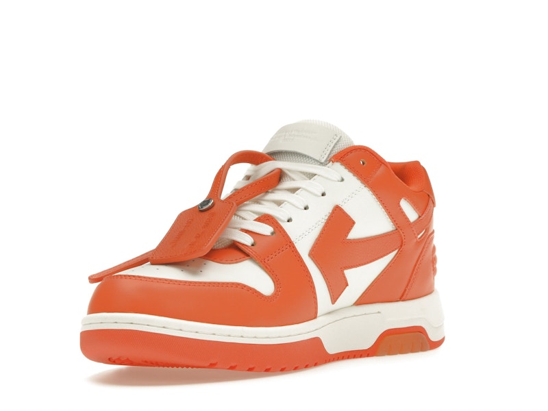 OFF-WHITE Out Of Office OOO Low Tops White Orange