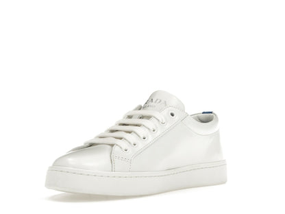 Prada Court Sneaker White Blue Leather (Women's)
