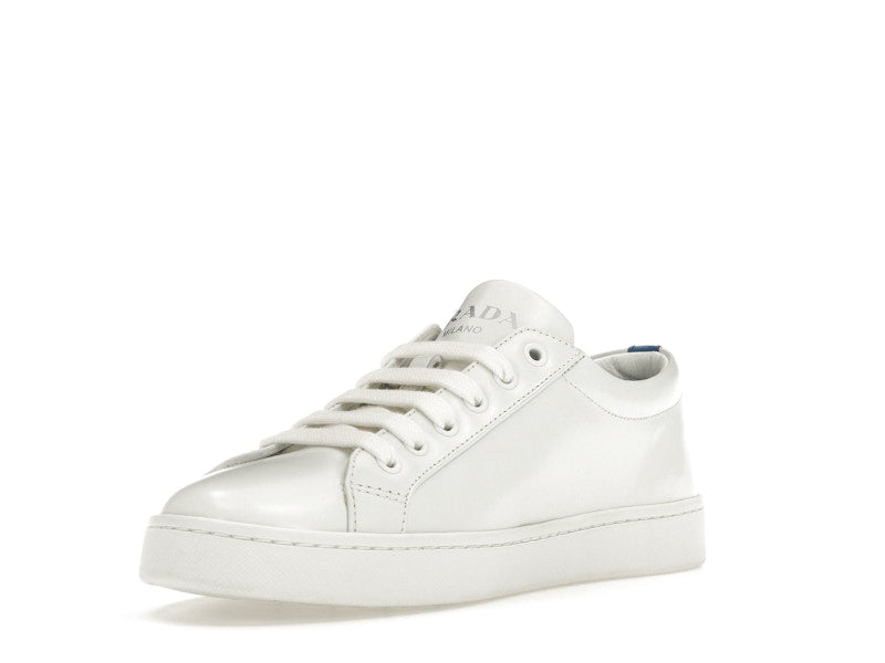 Prada Court Sneaker White Blue Leather (Women's)