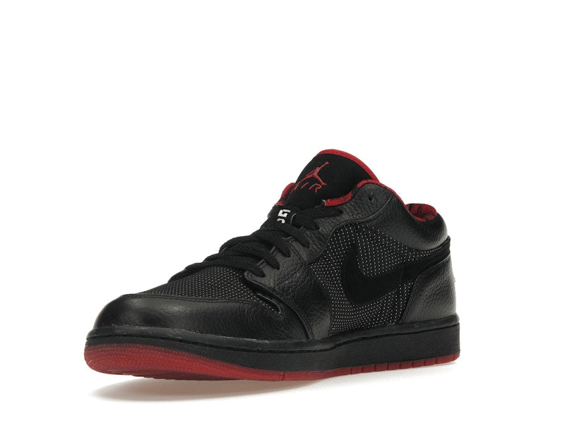 Jordan 1 Retro Low Black Metallic Silver Varsity Red