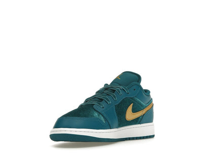 Jordan 1 Low SE Geode Teal Metallic Gold (GS)