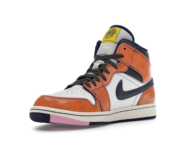 Jordan 1 Mid SE Summit White Crimson Bliss Deep Royal Blue Iron Grey