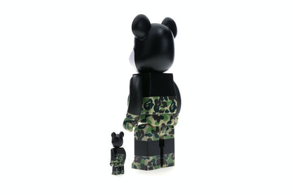 Bearbrick BAPE Mickey Mouse 100% & 400% Set Black/Green Camo