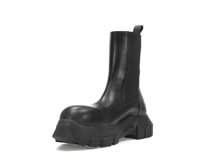 Rick Owens Lido Beatle Bozo Tractor Boots Black