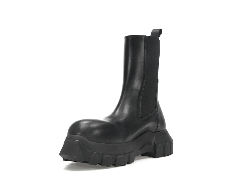 Rick Owens Lido Beatle Bozo Tractor Boots Black