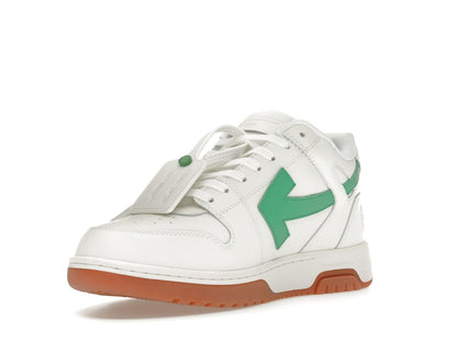 OFF-WHITE Out Of Office OOO Low Tops White Bright Green Brick Red