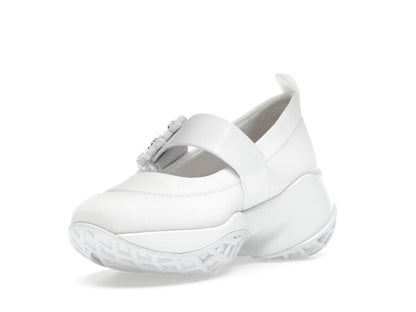 Roger Vivier Viv' Run Babies White Crystal Buckle (Women's)