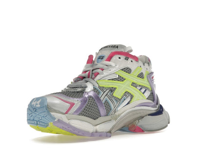 Balenciaga Runner Leather Free Grey Light Purple Neon Yellow White