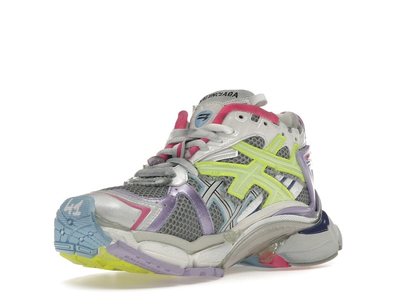 Balenciaga Runner Leather Free Grey Light Purple Neon Yellow White