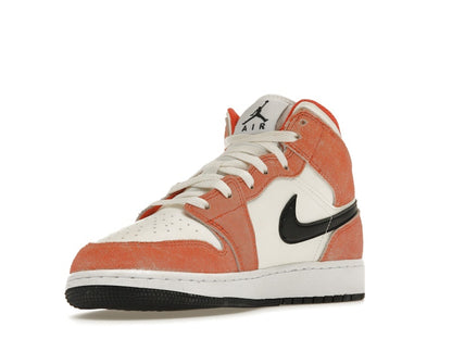 Jordan 1 Mid SE Orange Suede (GS)