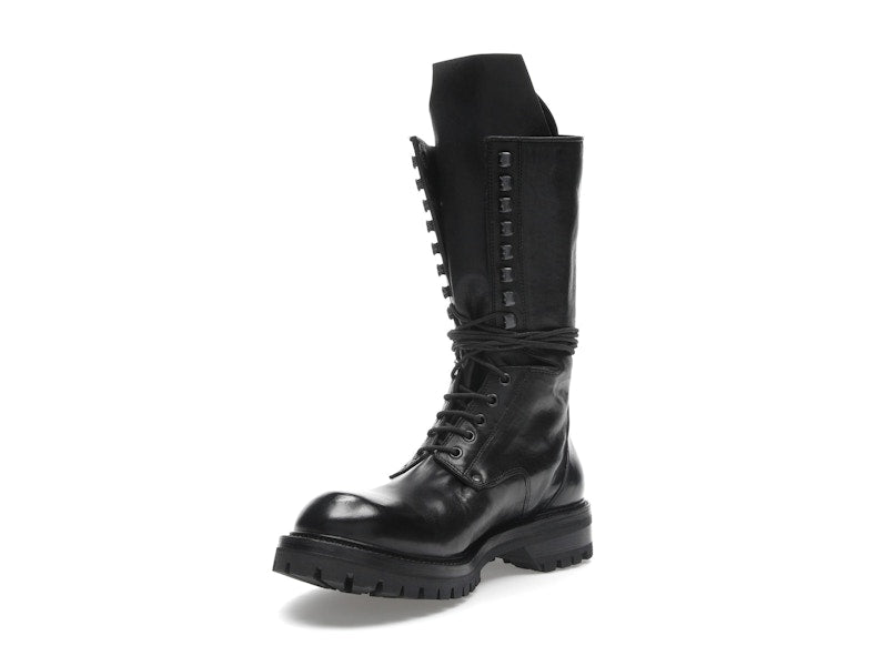 Rick Owens Army Laced Boot Black