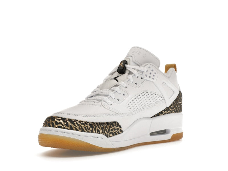 Jordan Spizike Low White Metallic Gold