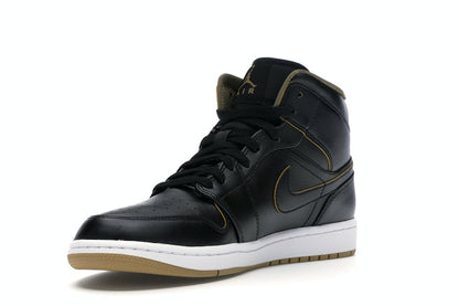 Jordan 1 Retro Mid Black Metallic Gold