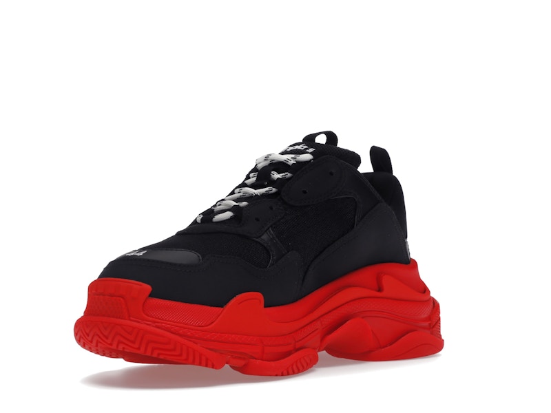 Balenciaga Triple S Black Red Sole