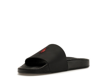 Polo Ralph Lauren Signature Pony Slide Black Red