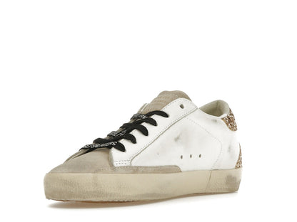 Golden Goose Super-Star White Silver Gold Glitter (Women's)
