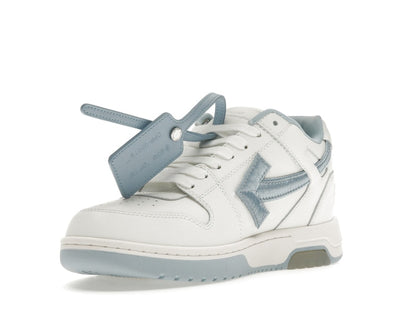 OFF-WHITE Out Of Office OOO Low Tops Embroidered Arrow White Light Blue