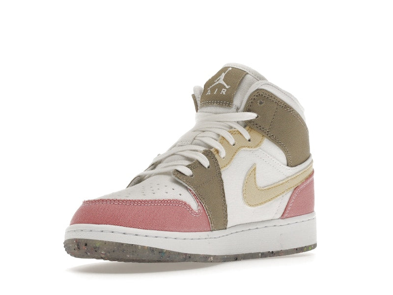 Jordan 1 Mid SE Pastel Vivid Green Grind (GS)