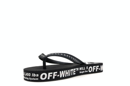 Off-White Logo Typographic Flip Flop Black SS20