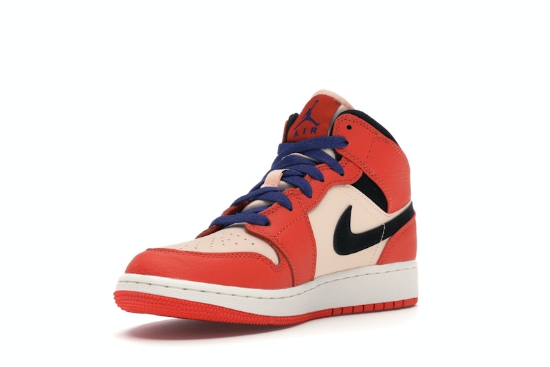 Jordan 1 Mid Team Orange Black (GS)